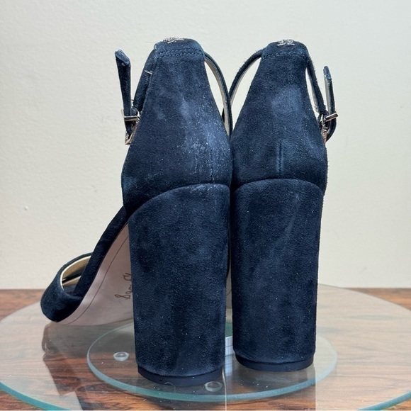 NEW Sam Edelman Yancy Ankle Strap Suede Heel Sandals - Picture 13 of 17